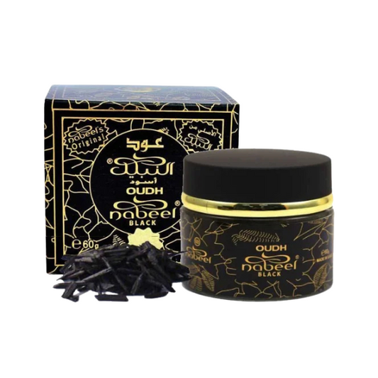 Nabeel Black Bakhoor Incense 60g – Deep, Luxurious Aroma for Your Home