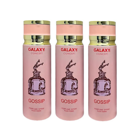 Galaxy Plus Concept Gossip 200ml Perfume Body Spray- For Women Pack of 3
